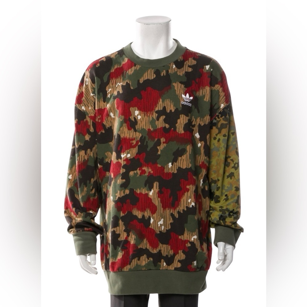 Pharrell Williams x Adidas Camouflage Sweatshirt - Green, Red, Brown